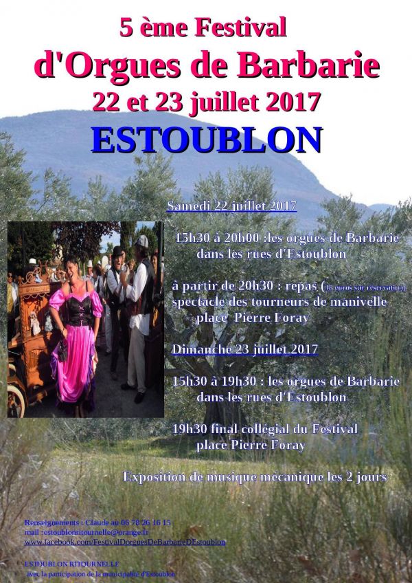 5ème Festival d'Orgues de barbarie d’Estoublon (04)